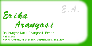 erika aranyosi business card